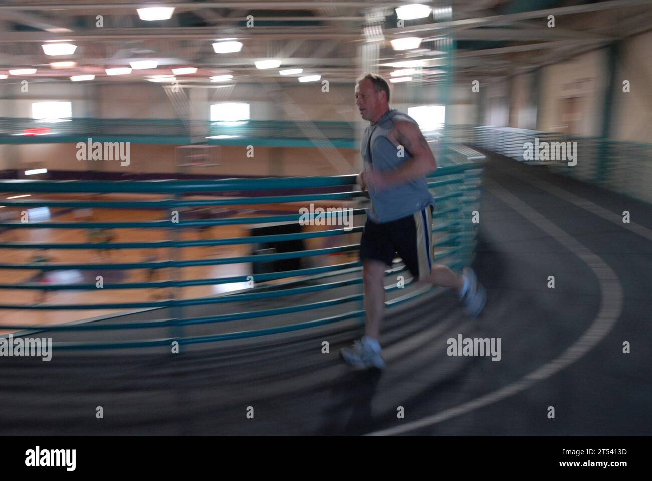 civilian contractor, indoor track, Naval Station Norfolk, Norfolk