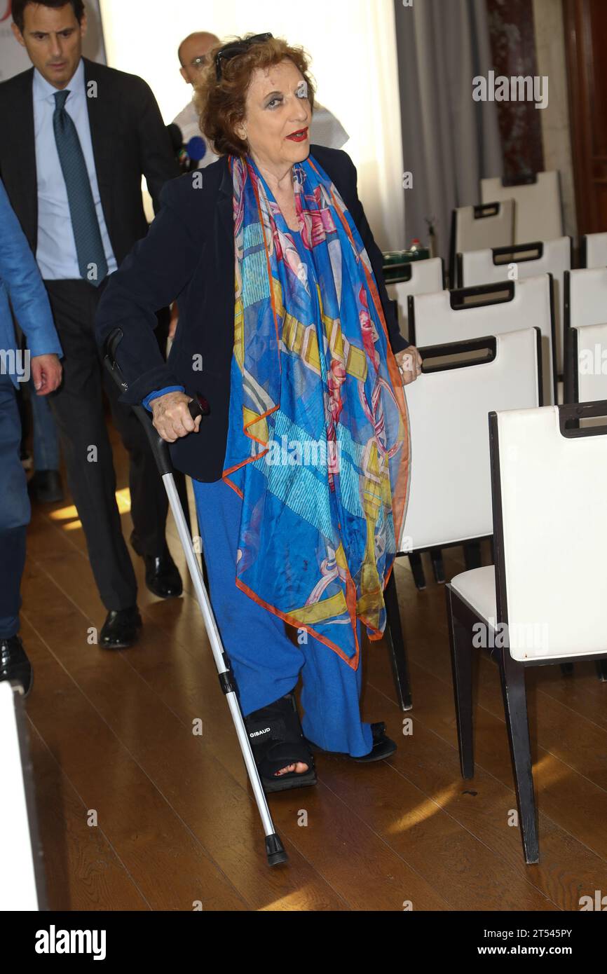 Rome, Italy. 31st Oct, 2023. Rome, hotel Bernini, presentation of the theatrical show 'My fair lady'. In the photo: Fioretta Mari injured Credit: Independent Photo Agency/Alamy Live News Stock Photo