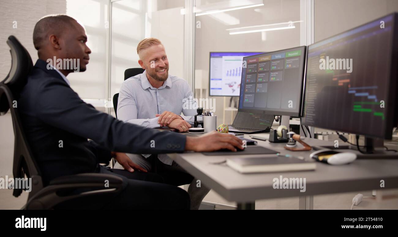Digital Scrum Agenda Schedule And Gantt Chart Software Stock Photo