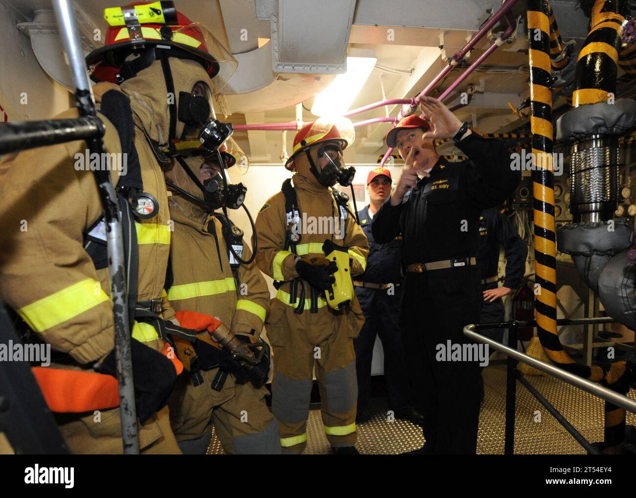 CVN 65, Fire Drill, firefighting, Sailors, training, U.S. Navy, USS ...