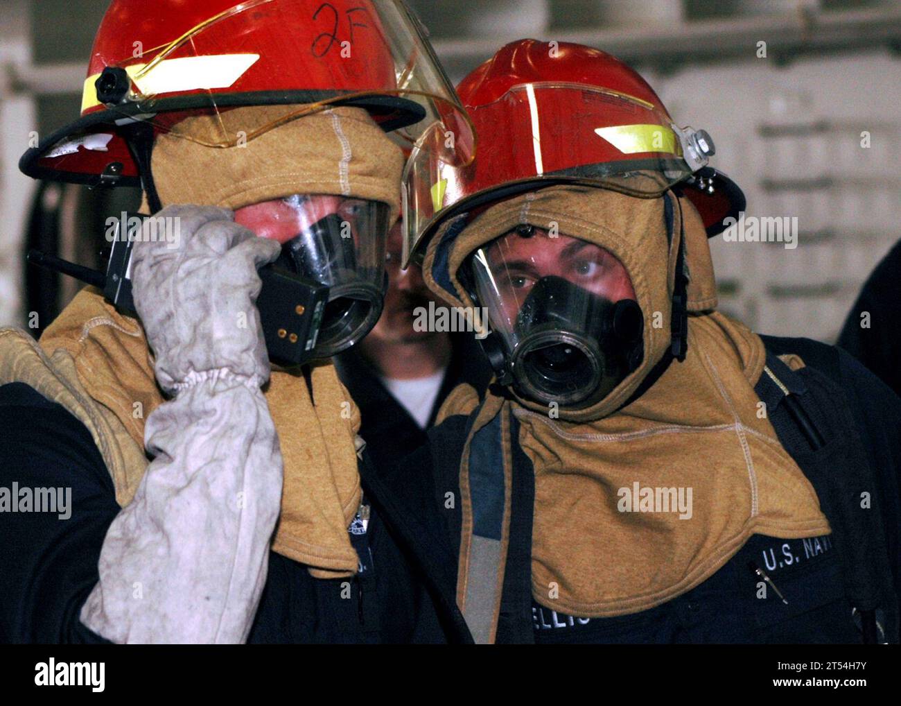 damage contol, Drill, repair locker, scene leader, USS Bonhomme Richard ...