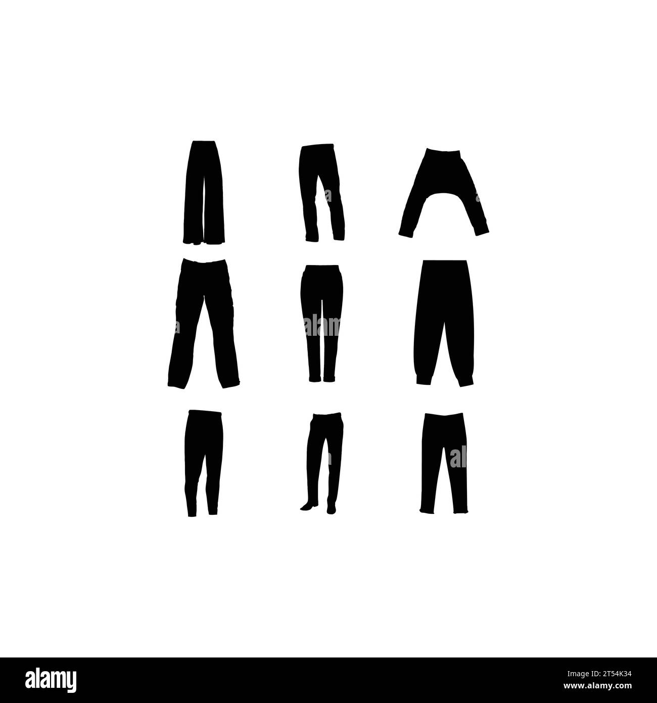 Long pants silhouette creative design Royalty Free Vector Stock Vector