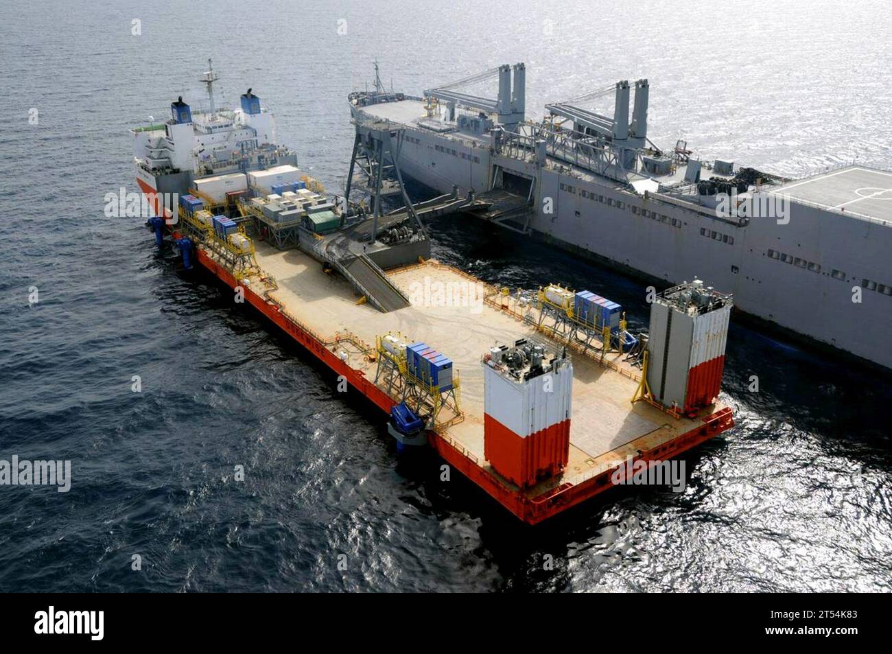 Department of Defense Maritime Prepositioning Force (Future), large medium-speed roll on/roll off ship, mobile landing platform, Navy Program Executive Office Ships, PEO Ships, Strategic Theater Sealift Office, testing exercise at sea Stock Photo