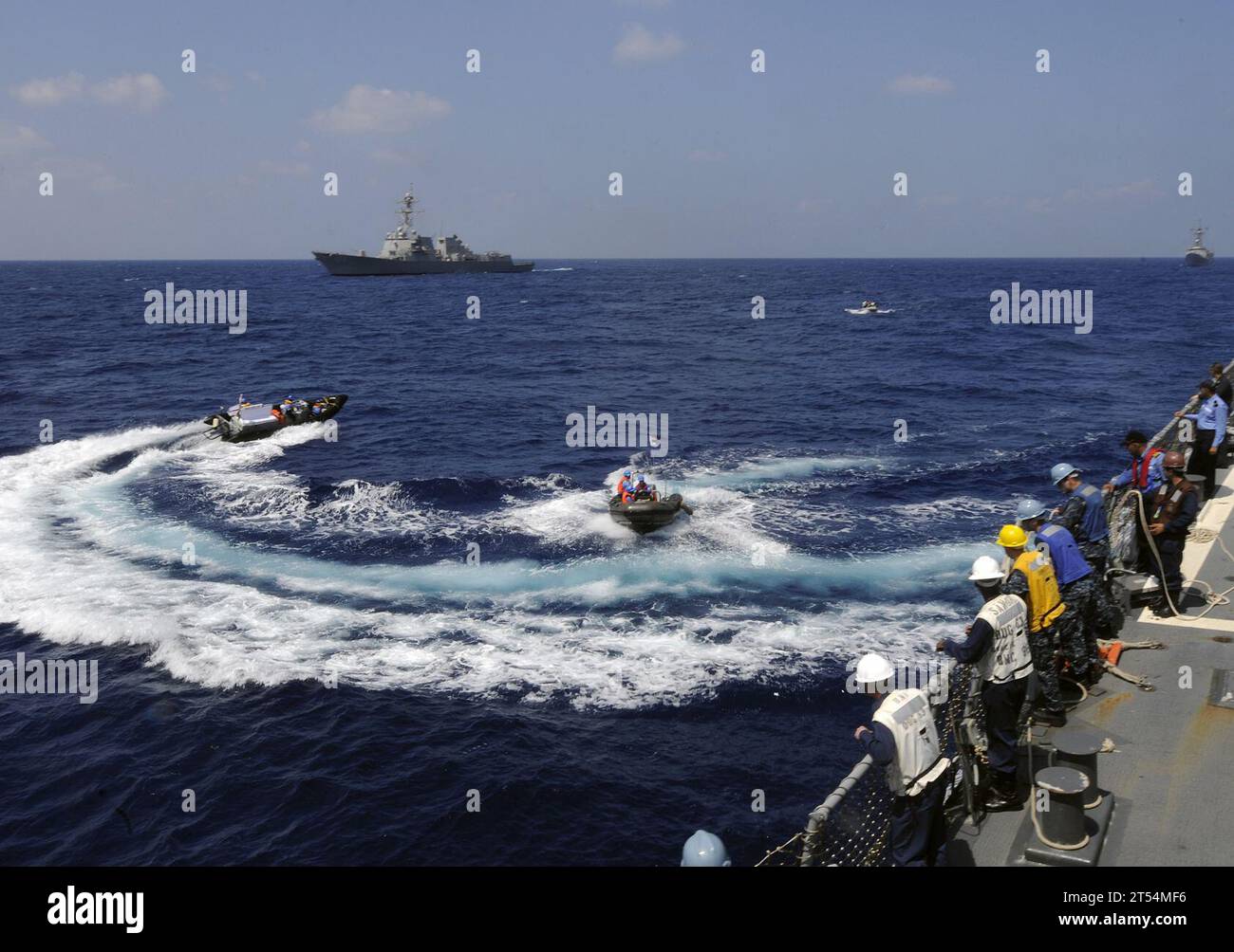 destroyer, Indian Navy, Malabar 2011, Multinational exercise, RHIB ...