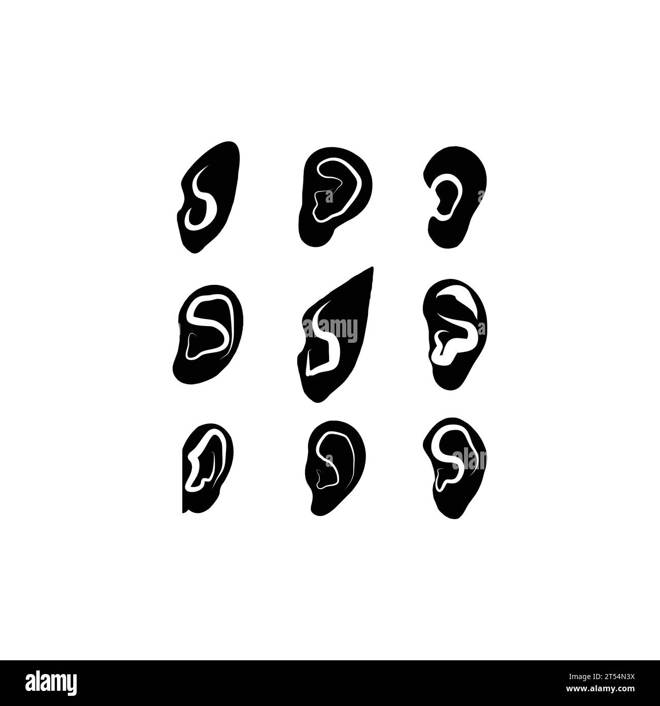 Ear anatomy human silhouette icon Royalty Free Vector Image Stock ...