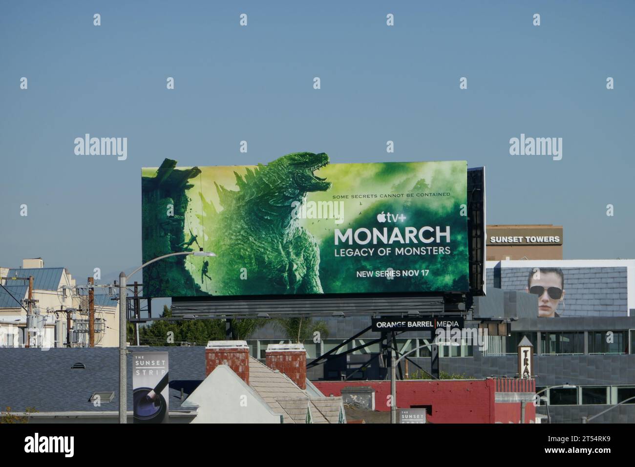 Los Angeles, California, USA 2nd November 2023 Monarch Legacy of Monsters Billboard on November 2, 2023 in Los Angeles, California, USA. Photo by Barry King/Alamy Stock Photo Stock Photo