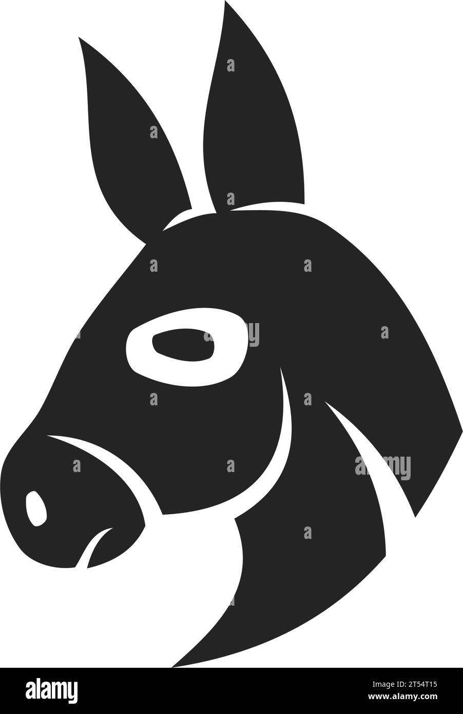 Donkey logo template Isolated. Brand Identity. Icon Abstract Vector