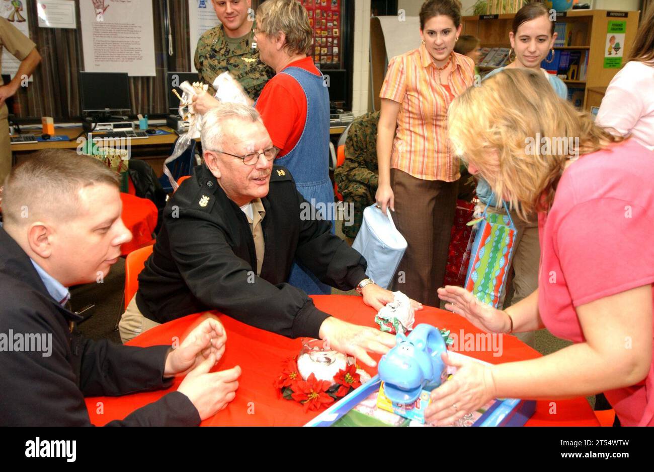 exchange gifts, faculty of Salem Elementary School, Naval Safety Center