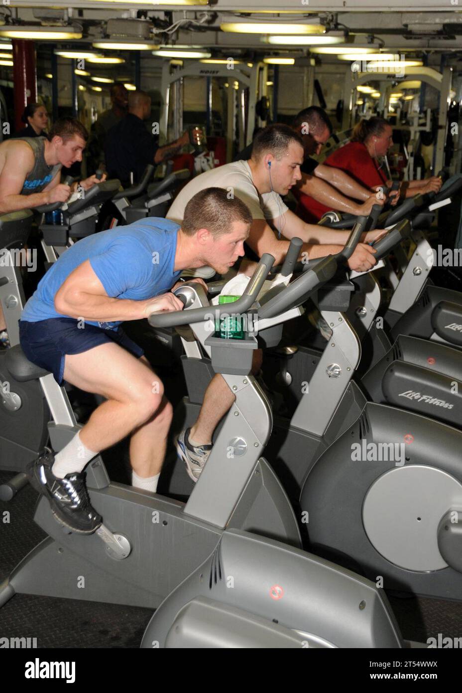 exercise bike, gym, iron gator challenge, U.S. 5TH Fleet, U.S. navy