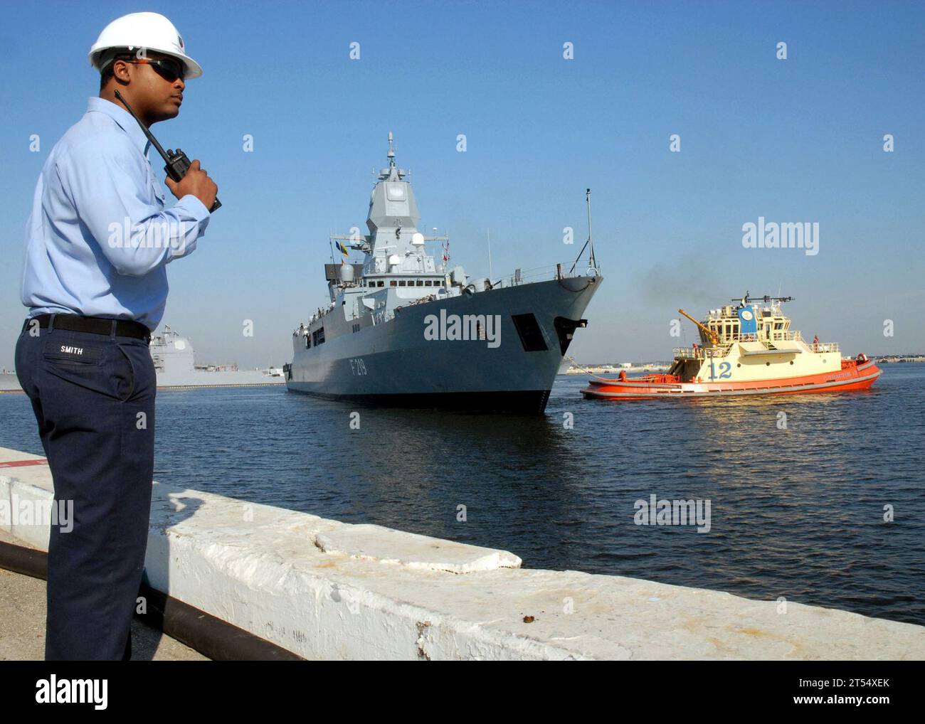 f219, fgs sachsen, german frigate, NATO, port visit, ship Stock Photo ...