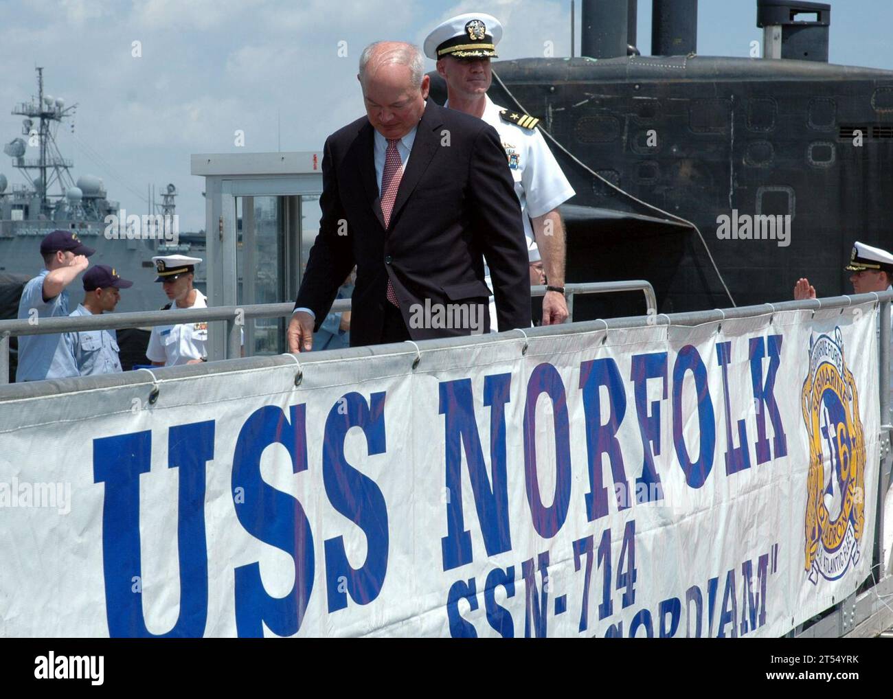 fastattack submarine USS Norfolk (SSN 714), Norfolk, Va Stock Photo
