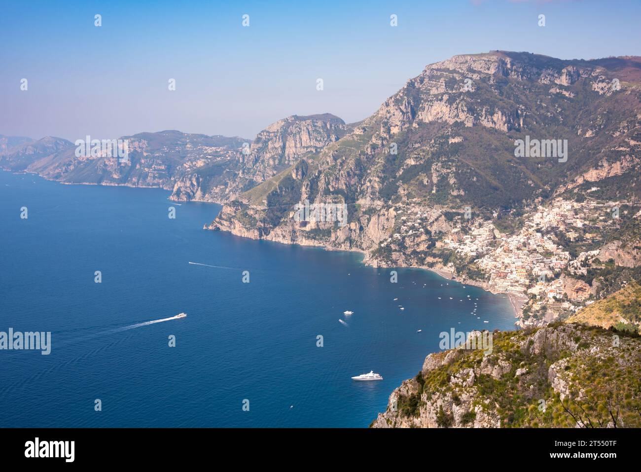 Scenic view of Amalfi coast and Positano town, Italy Stock Photo - Alamy