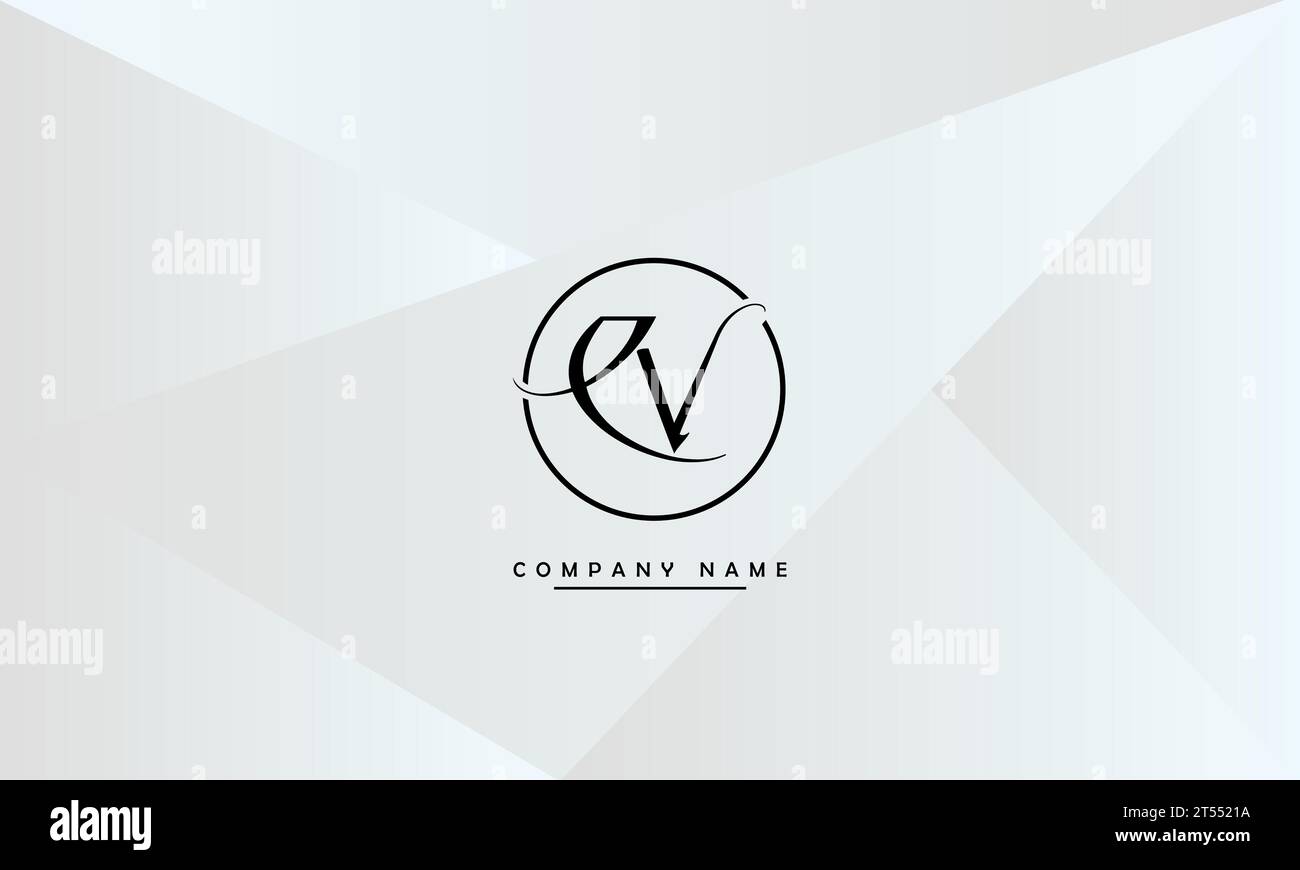 CV, VC Abstract Letters Logo Monogram Stock Vector