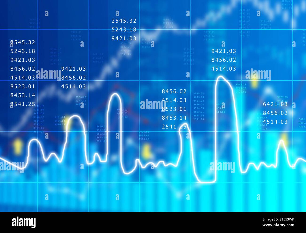 stock market finance graph background with abstract Growth graph chart ...