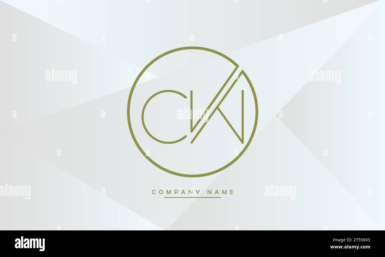 CW, WC Abstract Letters Logo Monogram Stock Vector