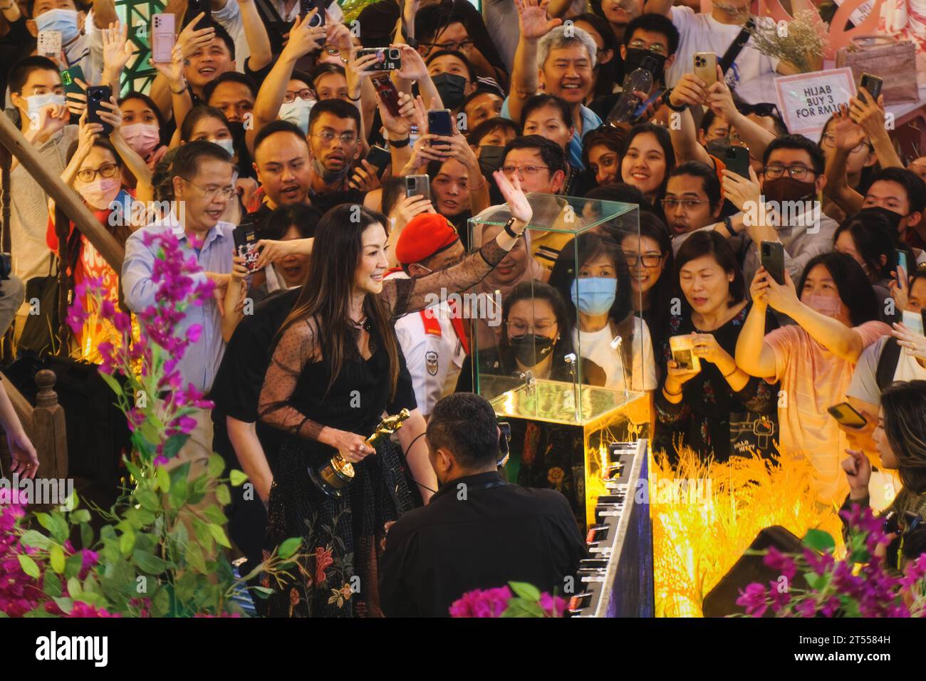 Oscar Winner Tan Sri Datuk Michelle Yeoh at the homecoming  event at Pavilion Kuala Lumpur Stock Photo