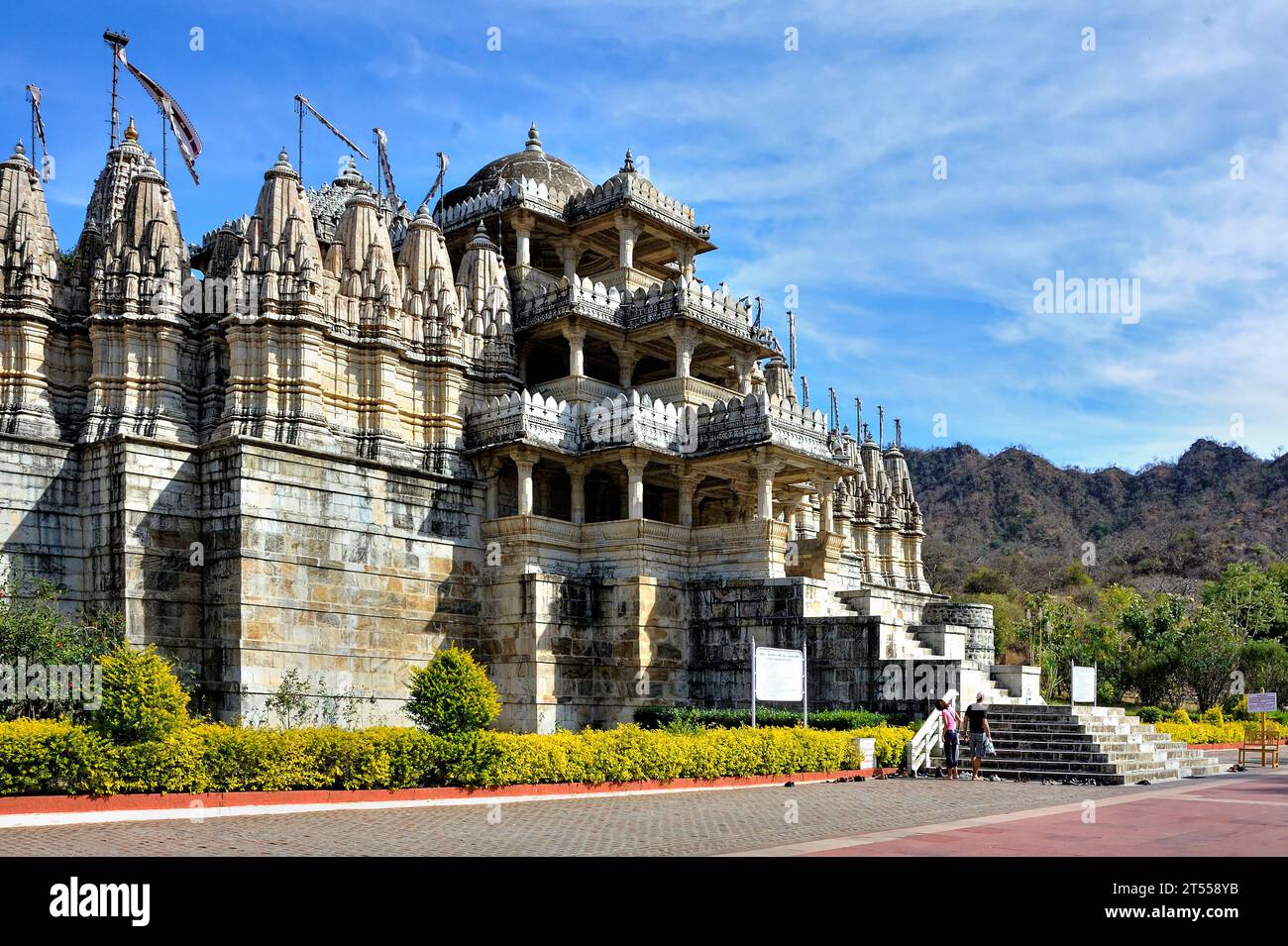 Ancient Ranakpur Adinatha Jain Temple in state Rajasthan India Stock ...
