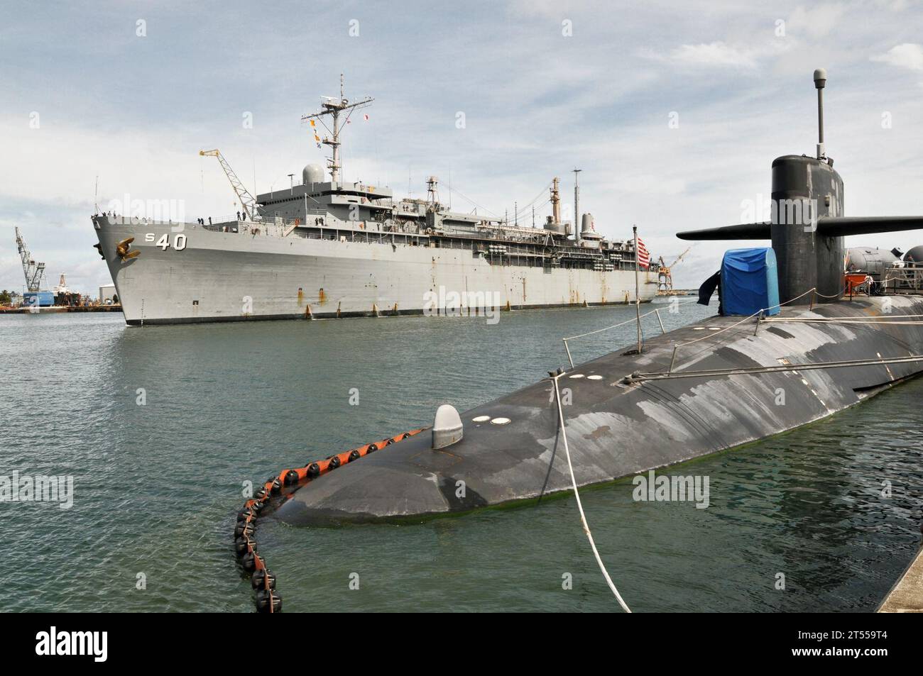 Guided Missile Submarine Polaris Point Guam Submarine Tender Us