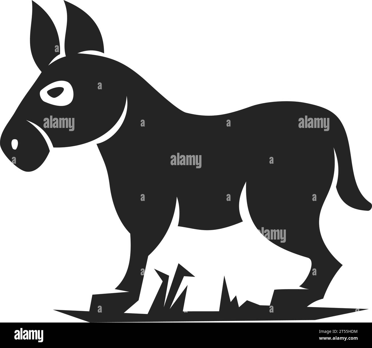 Donkey logo template Isolated. Brand Identity. Icon Abstract Vector