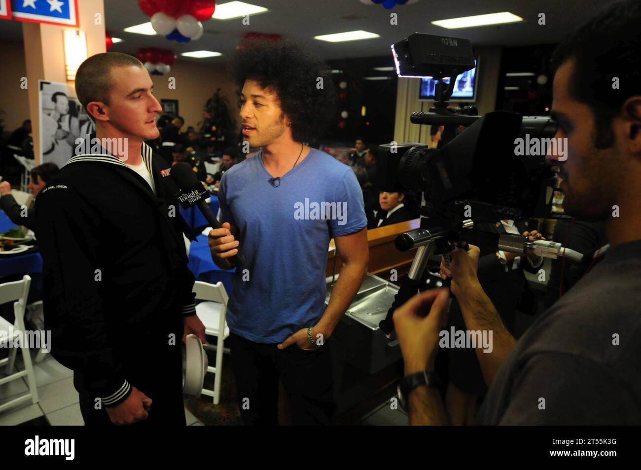 interviewed, Sailor, Tonight Show's Bryan Branly Stock Photo - Alamy
