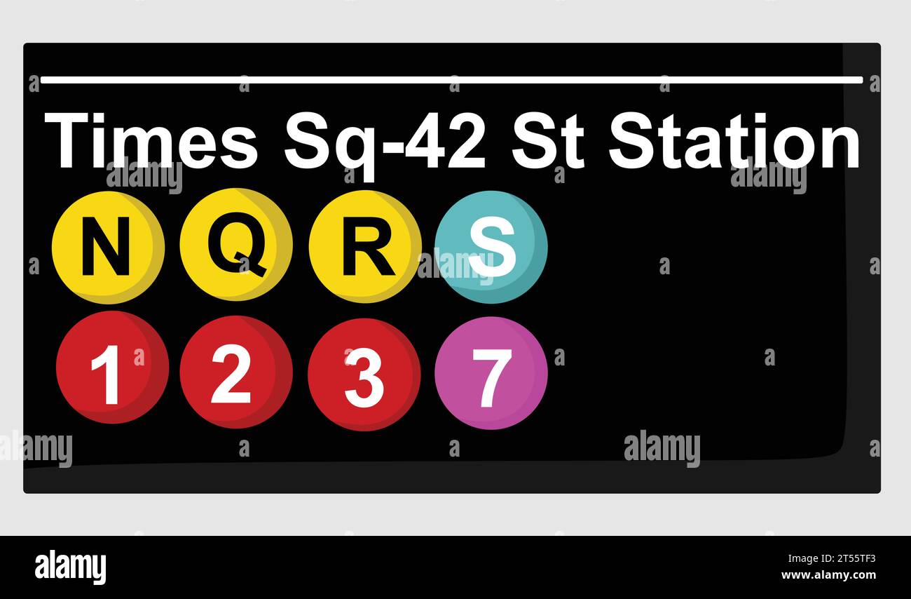 Times square 42nd street station Royalty Free Vector Image Stock Vector