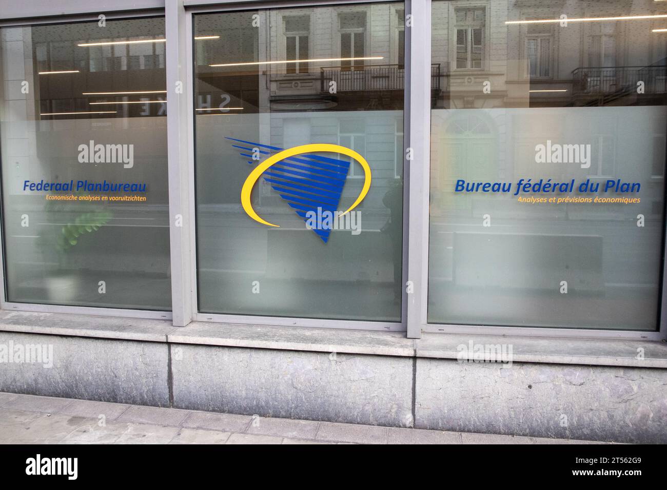 Brussels, Belgium. 03rd Nov, 2023. Illustration picture shows a logo of the Federaal Planbureau - Bureau Federal du Plan agency in the European district of Brussels, Friday 03 November 2023. BELGA PHOTO NICOLAS MAETERLINCK Credit: Belga News Agency/Alamy Live News Stock Photo