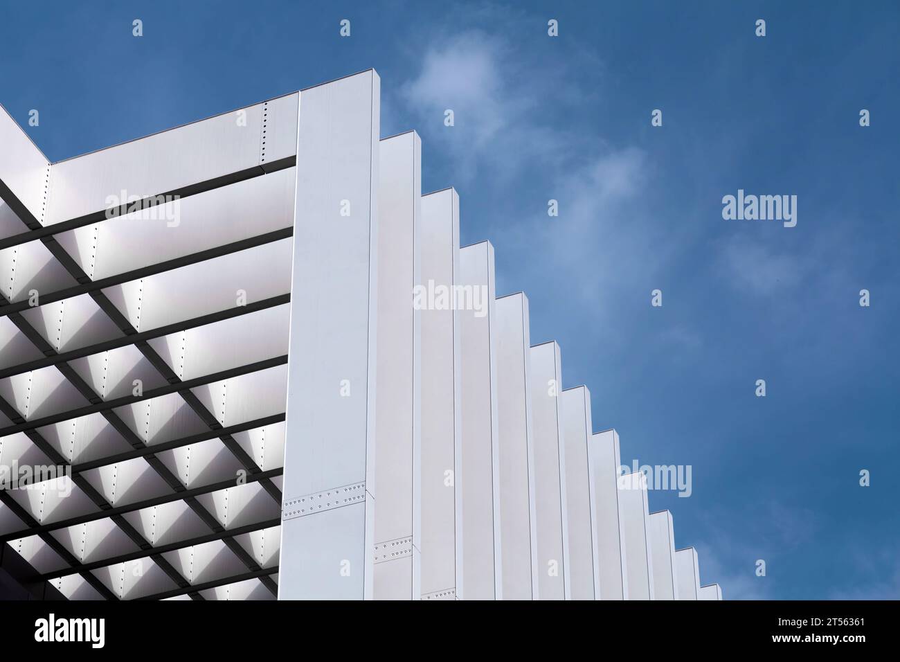 Architectural detail from the modernist, brutalist and eclectic Tel ...
