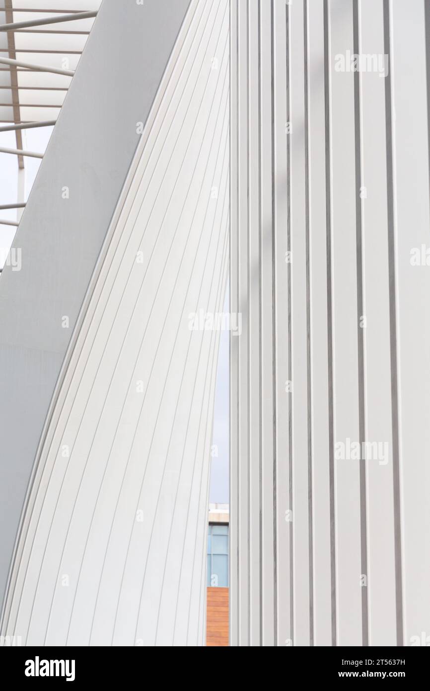 Architectural detail from the modernist, brutalist and eclectic Tel ...