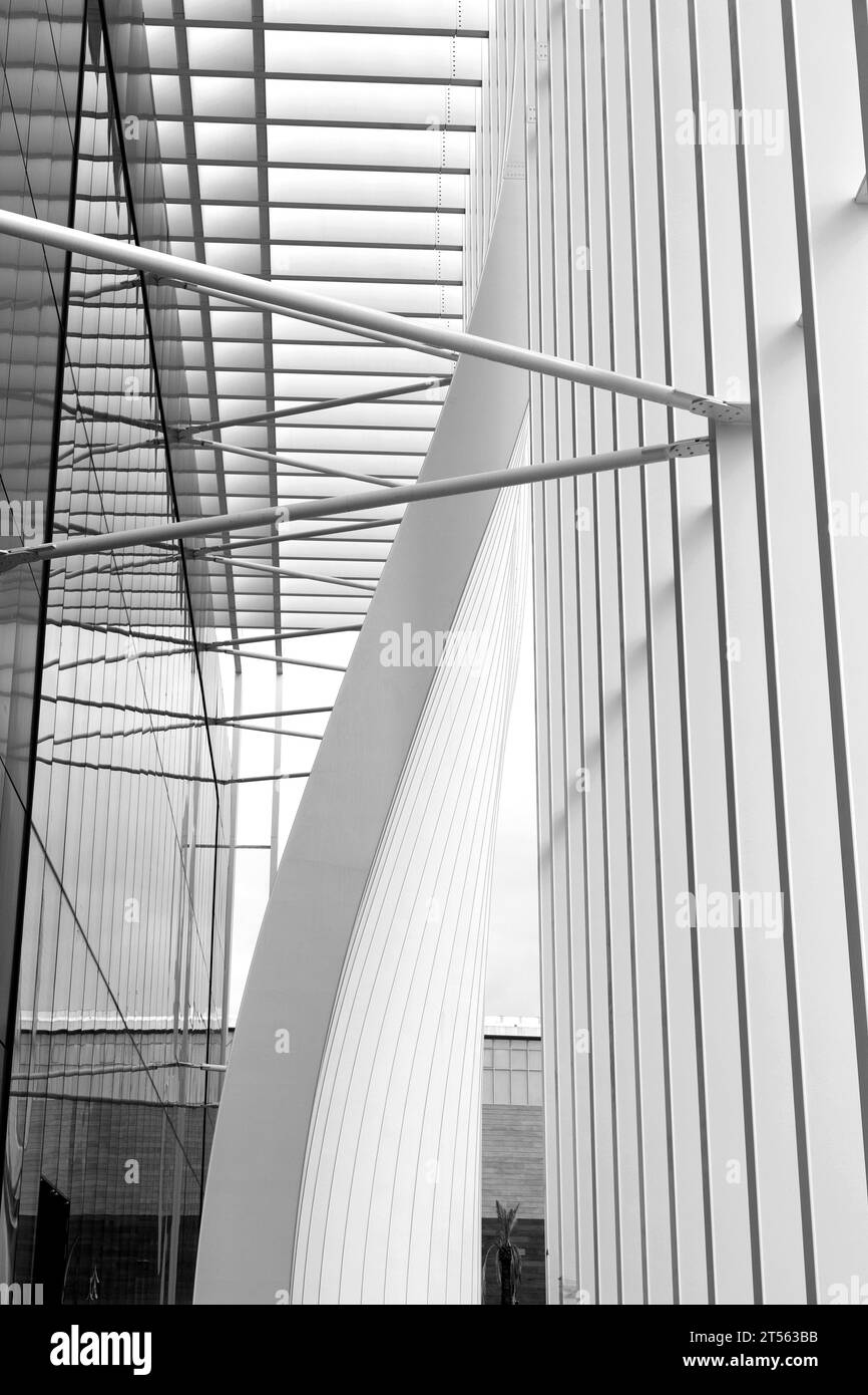 Architectural detail from the modernist, brutalist and eclectic Tel ...