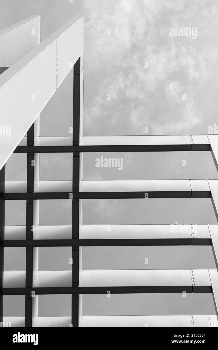 Architectural detail from the modernist, brutalist and eclectic Tel ...