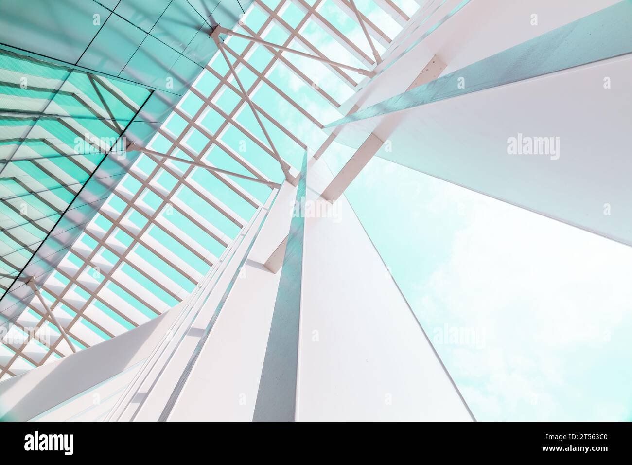 Architectural detail from the modernist, brutalist and eclectic Tel ...