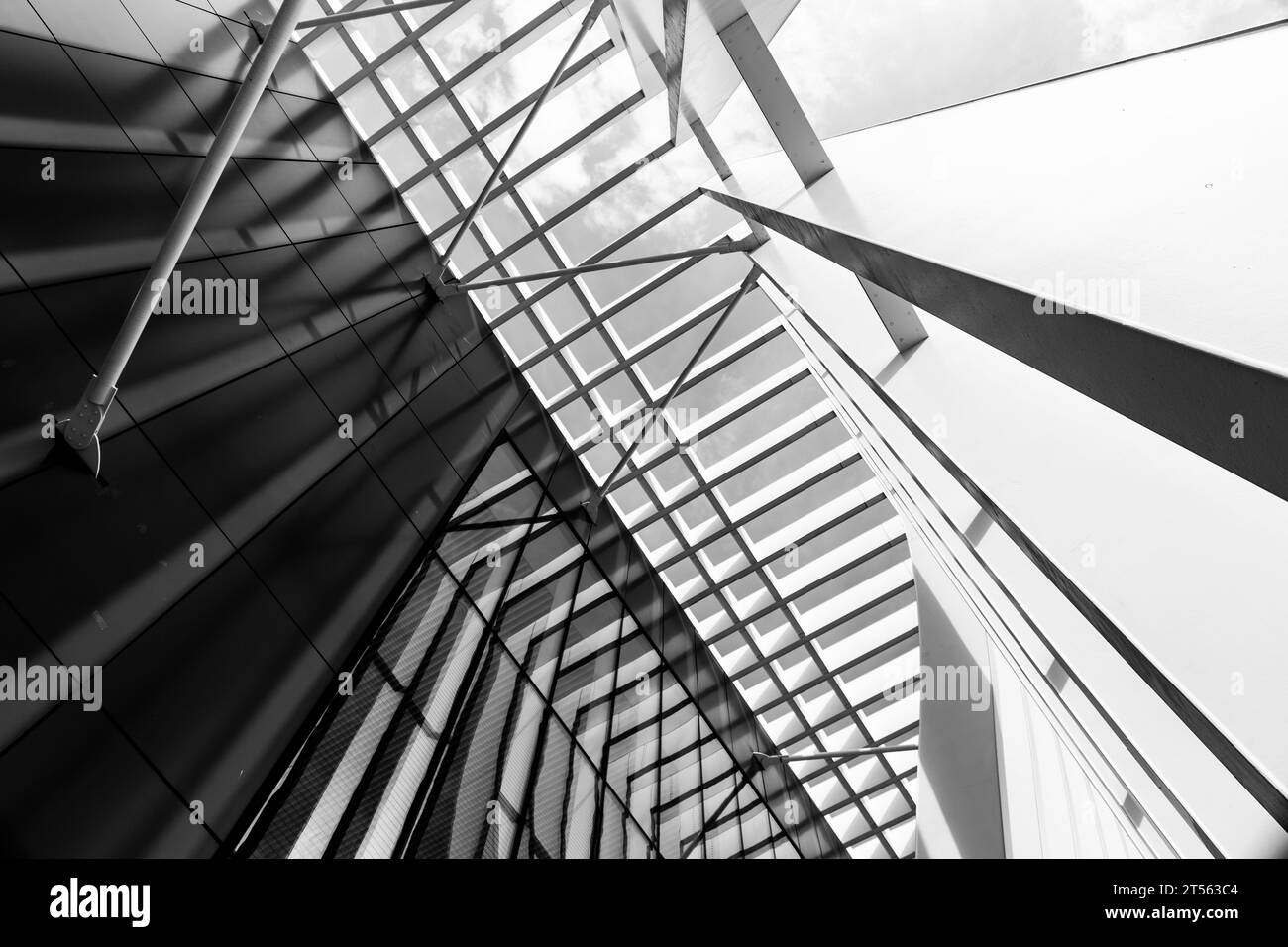 Architectural detail from the modernist, brutalist and eclectic Tel ...