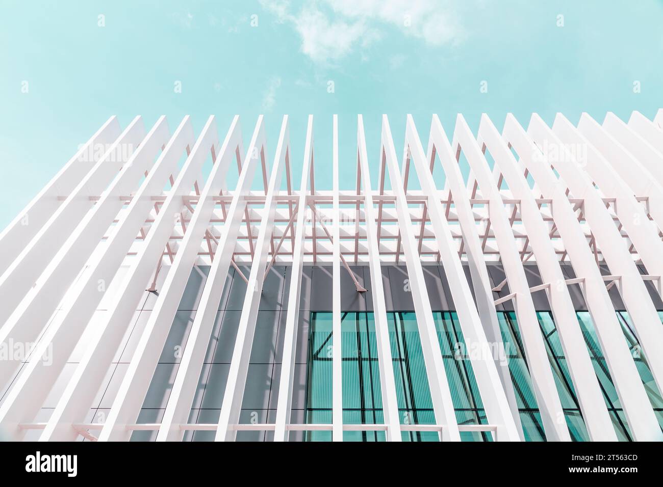 Architectural detail from the modernist, brutalist and eclectic Tel ...