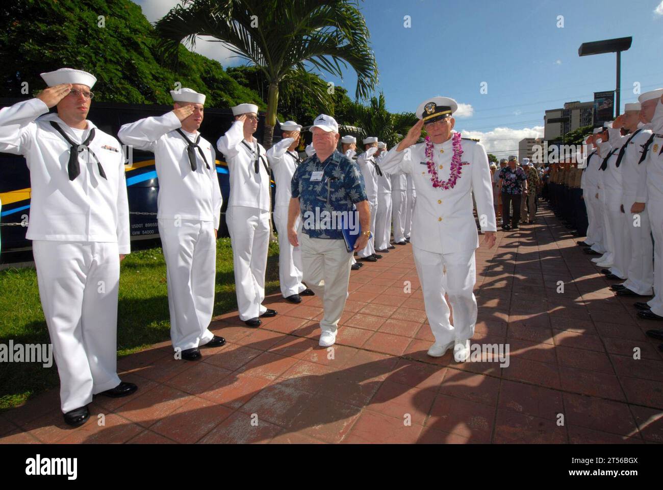 people, render honors, Sailor, uss arizona survivor Stock Photo - Alamy