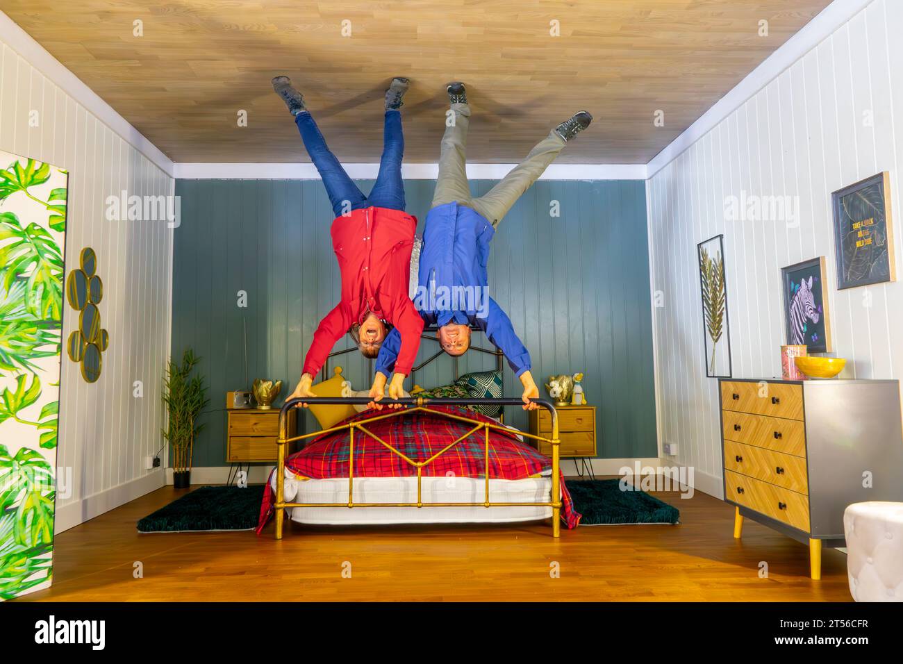Upside down house fun Stock Photo - Alamy