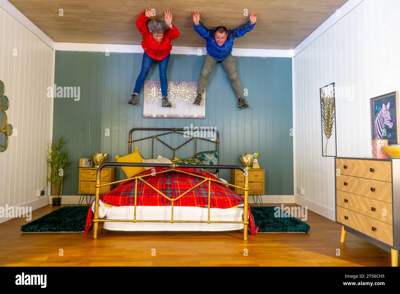 Upside down house fun Stock Photo - Alamy