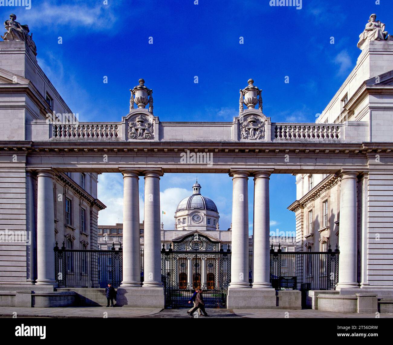 The Dail Parliament Buildings, Dublin, Ireland Stock Photo