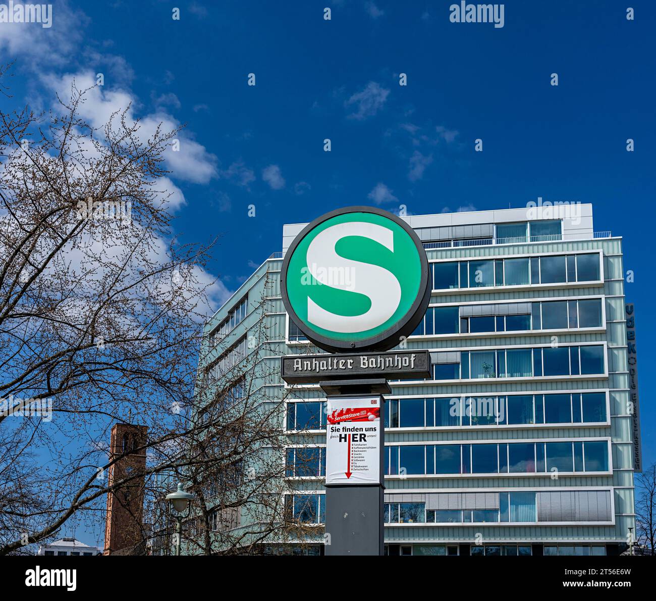 S-Bahn, Anhalter Bahnhof sign, Askanischer Platz, Berlin-Kreuzberg ...