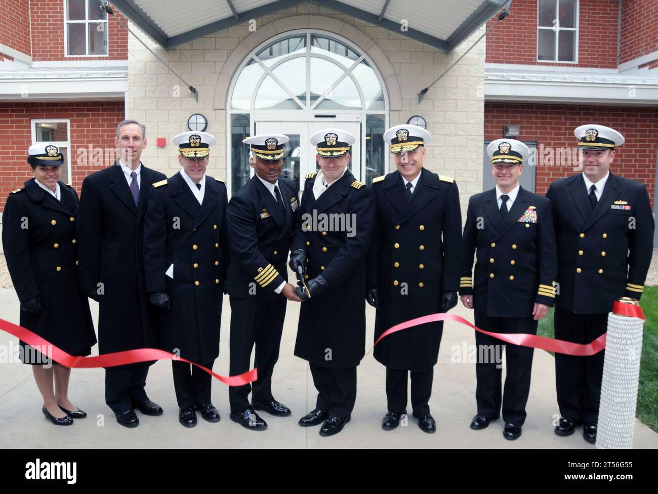 ribbon cutting ceremony, RTC, USS Arleigh Brke, USS Hopper Stock Photo