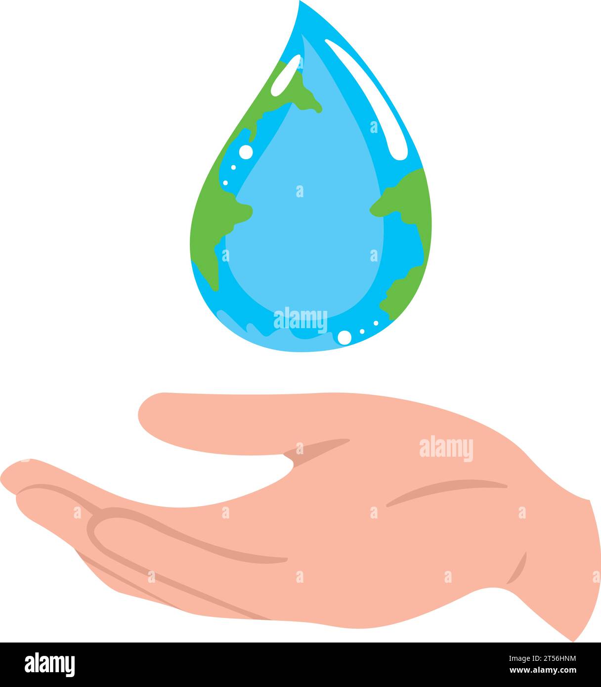 water day hand with drop Stock Vector Image & Art - Alamy