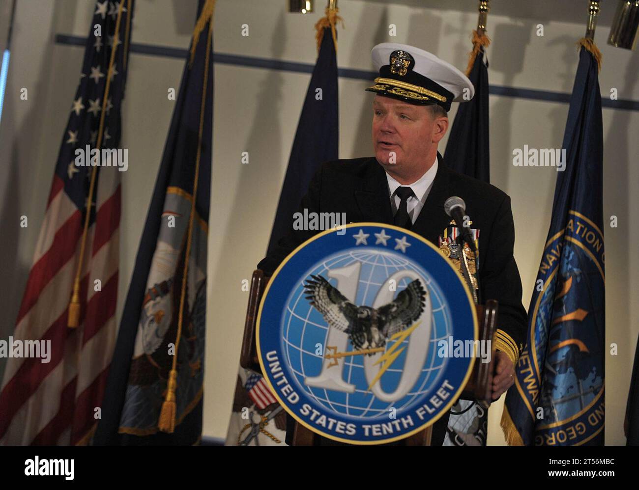 U.S. Fleet Cyber Command, Vice Adm. Barry McCullough Stock Photo