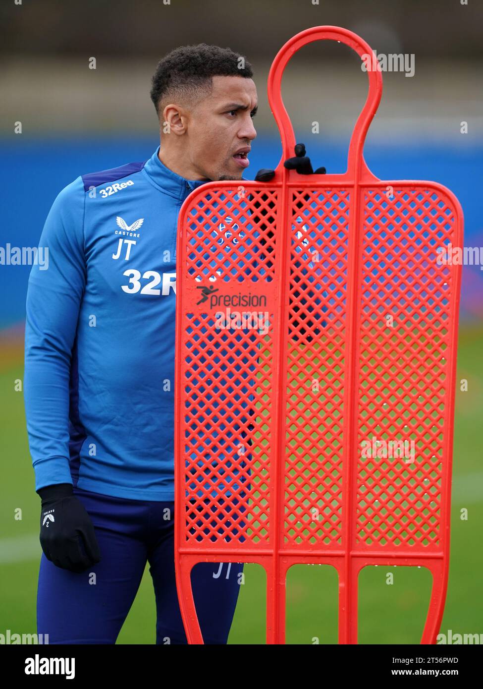 Rangers' James Tavernier during a training session at the Rangers