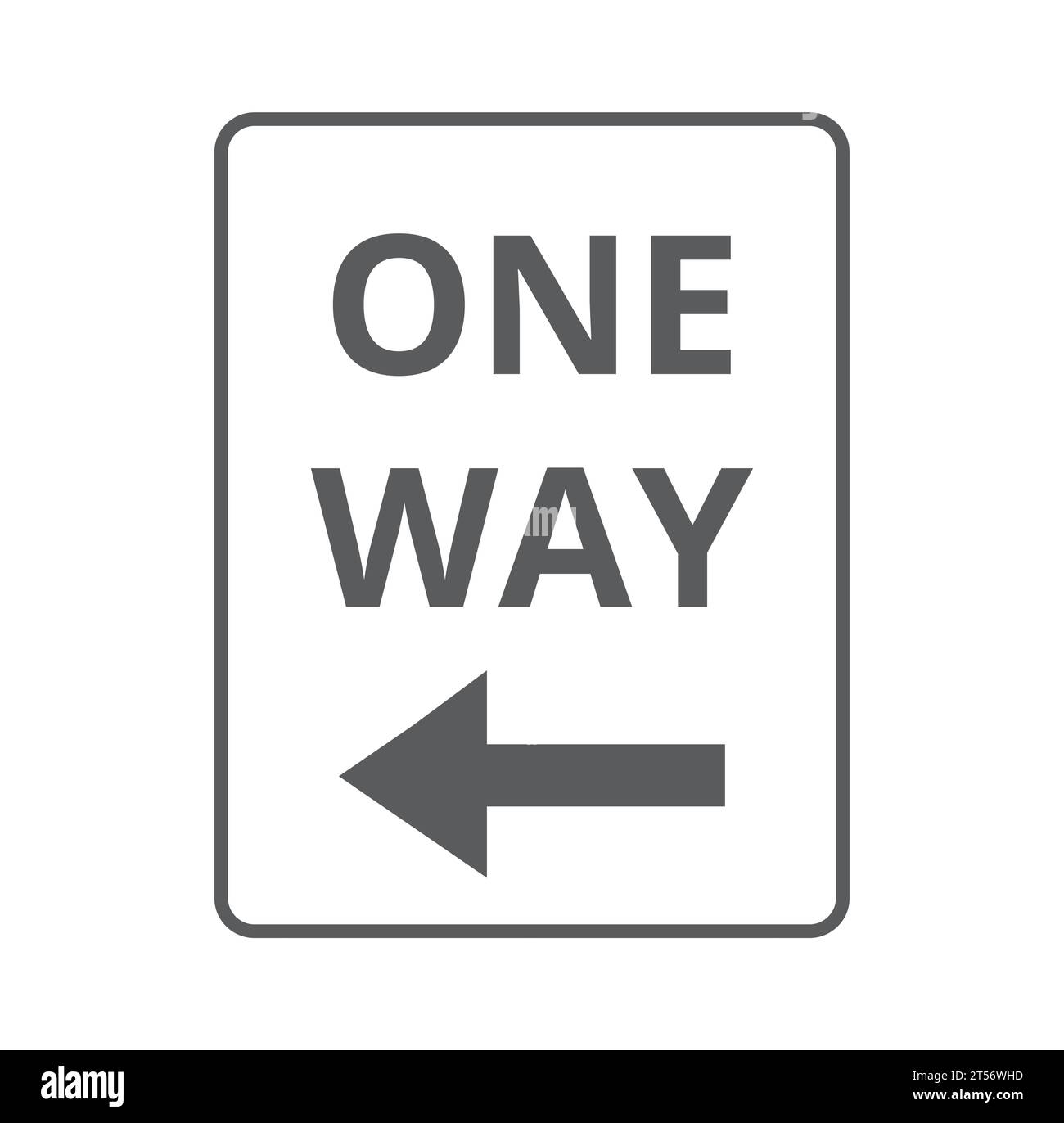 monochromatic-one-way-to-left-sign-stock-vector-image-art-alamy