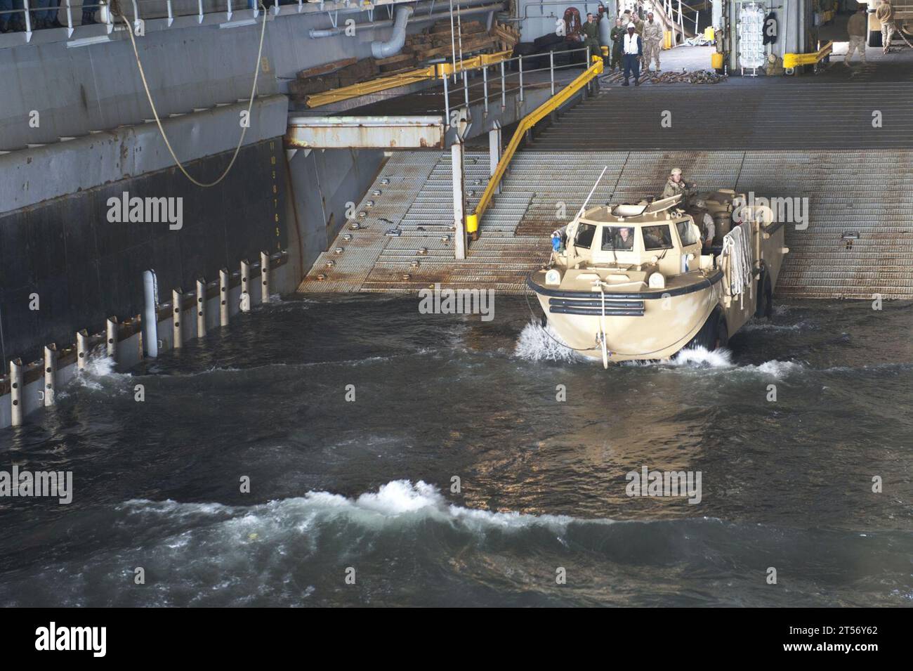 US Navy A lighter amphibious resupply cargo departs the welldeck of