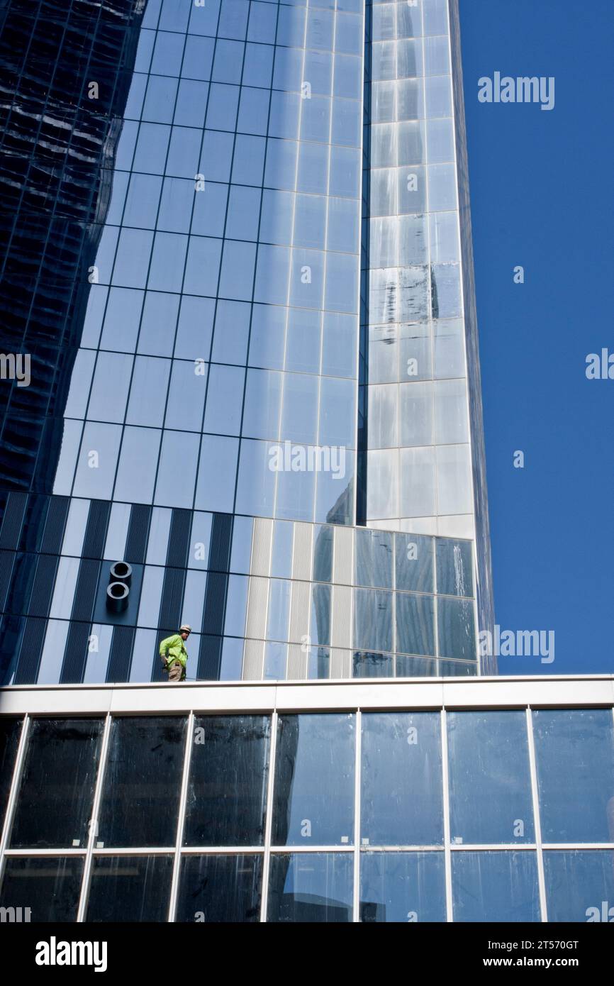 Worker in action , NY, US Stock Photo