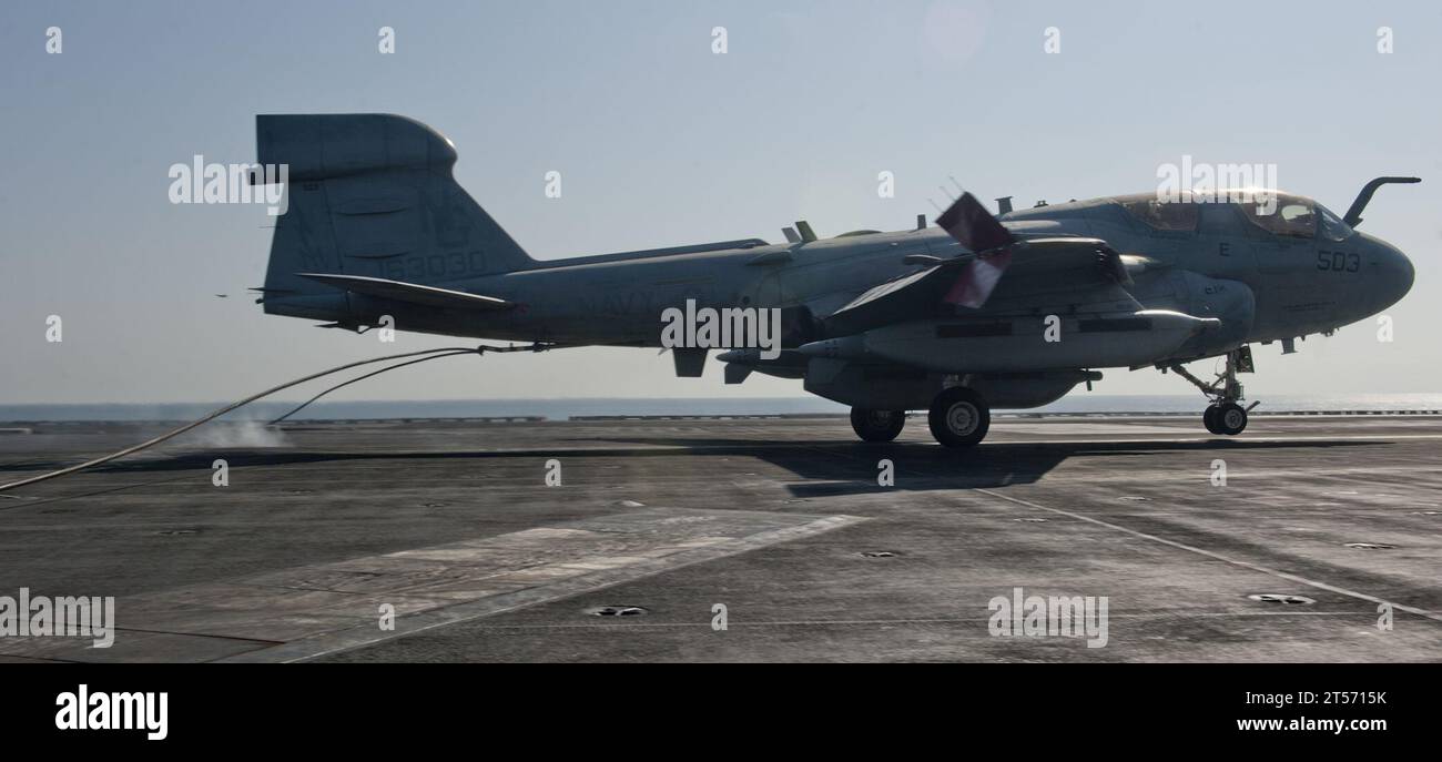 US Navy An EA-6B Prowler from the Wizards of Electronic Attack Squadron ...