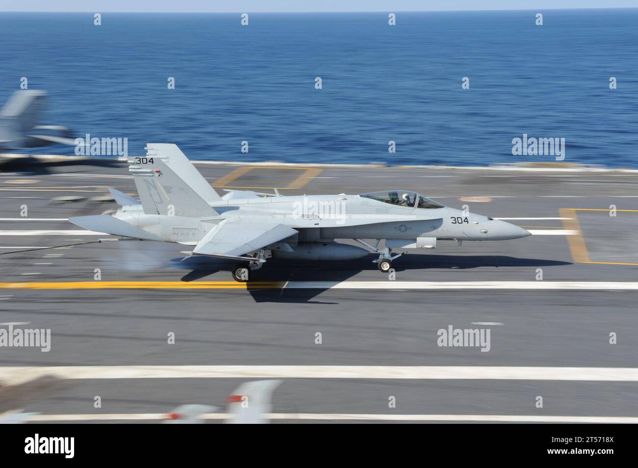 US Navy An F18C Hornet assigned to Strike Fighter Squadron (VFA) 122 ...