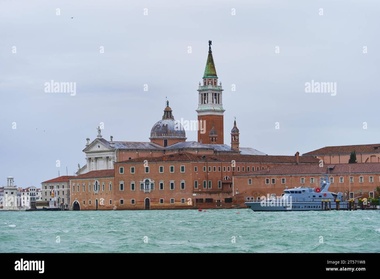 Church of San Giorgio Maggiore on the waterfront of Venetian canal. Venice - 5 May, 2019 Stock Photo