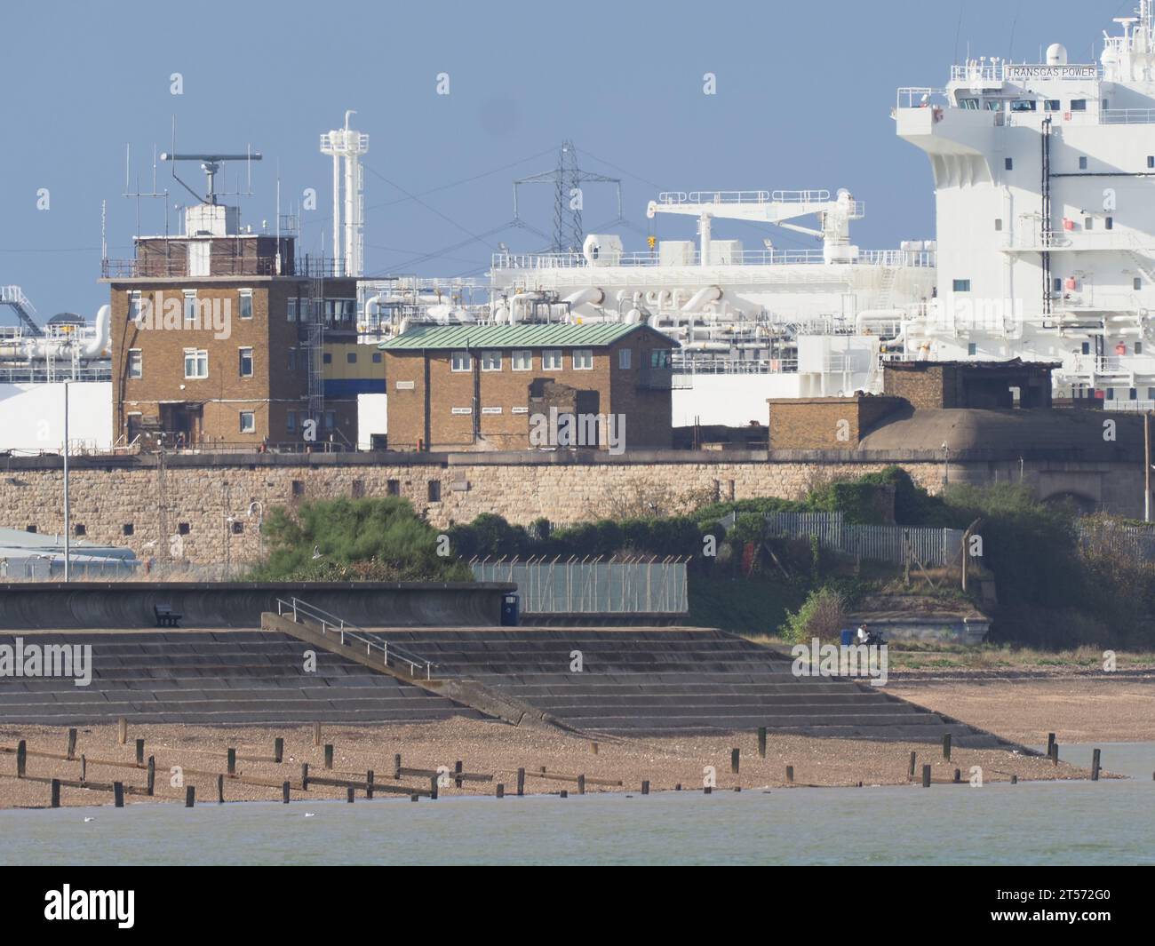 Sheerness, Kent, UK. 3rd Nov, 2023. Gas ship Transgas Power seen