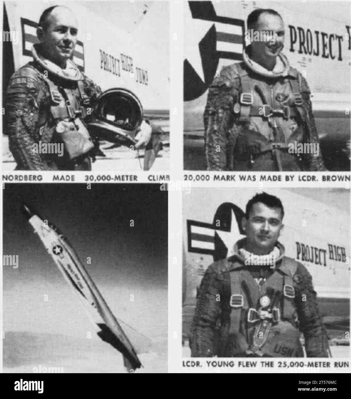 US Navy Project High Jump Phantom record pilots 1962.jpg Stock Photo ...